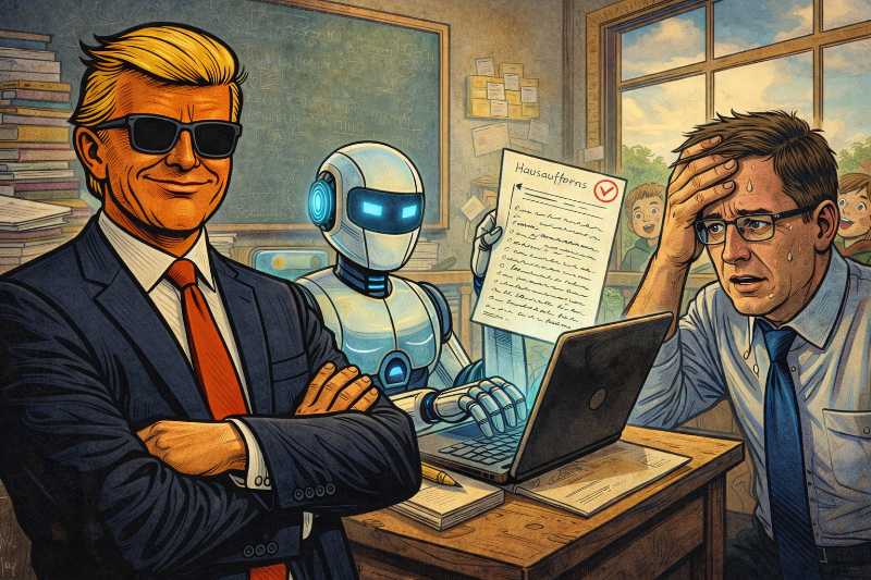 Hausaufgaben am Abgrund: Wie KI den Rotstift pulverisiert