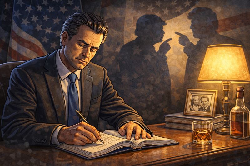 Der junge Mann in Eile