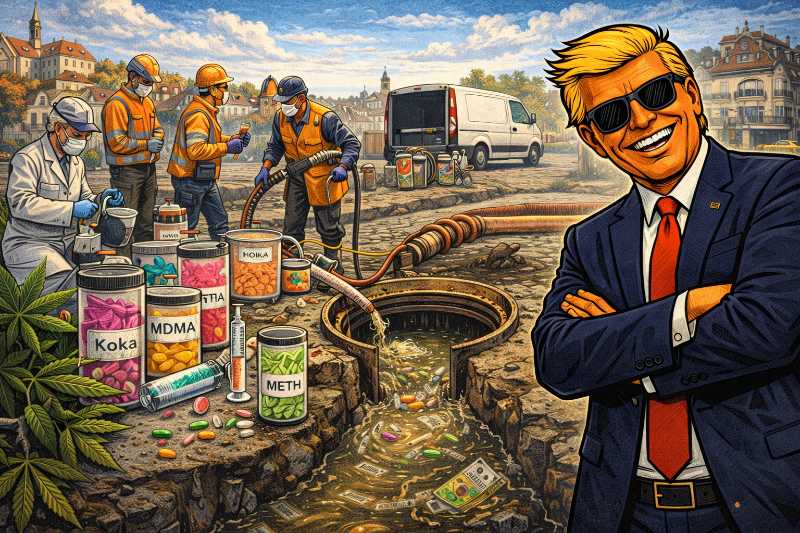 Europas Abwasser wird zum größten Drogen-Index aller Zeiten – wirklich unglaublich!