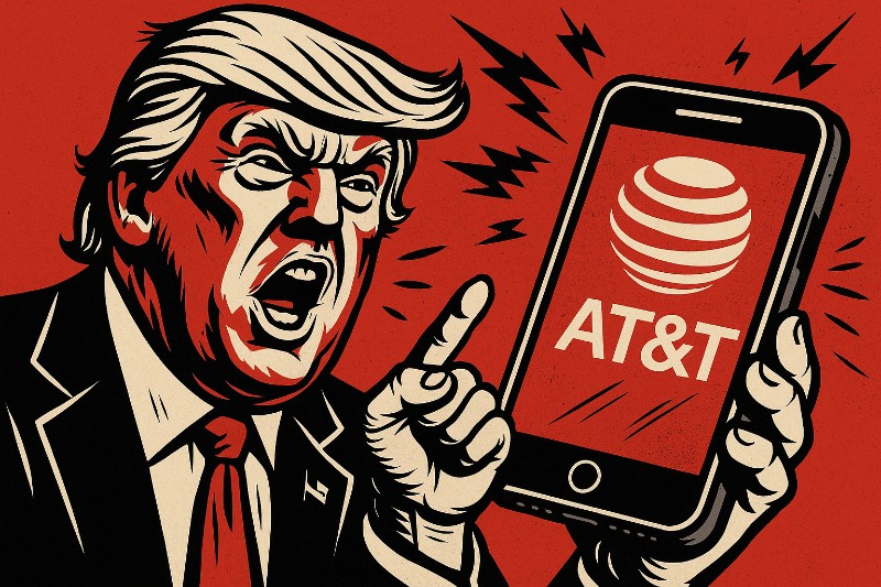 Funkstille mit Gott – Trump erklärt AT\&amp;T zum Staatsfeind Nr. 1 (nach CNN, Windrädern und Regen)