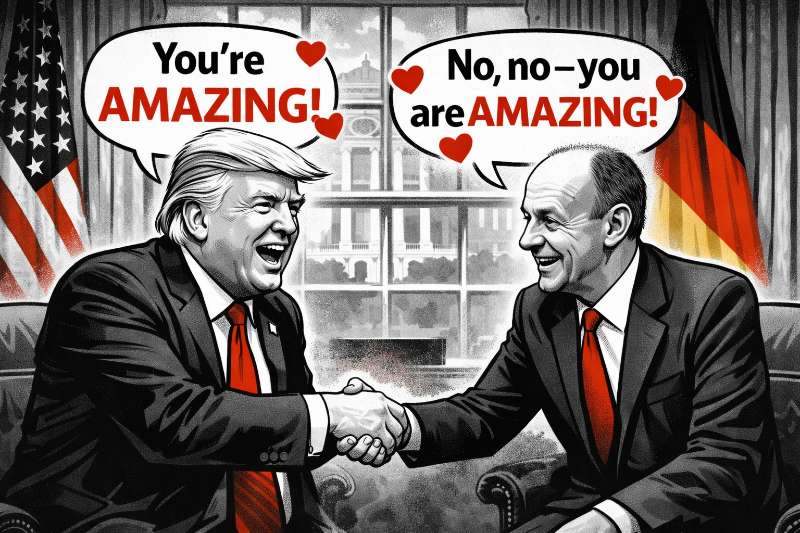 Superlativ-Gipfel im Oval Office: Trump entdeckt plötzlich seine Begeisterung für Kanzler Merz