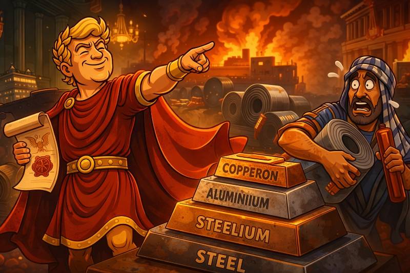 Trumpius Caesar and the Grand Metal Decree – How Steelium, Aluminius, and Copperon Were “Saved” from Foreign Invasion