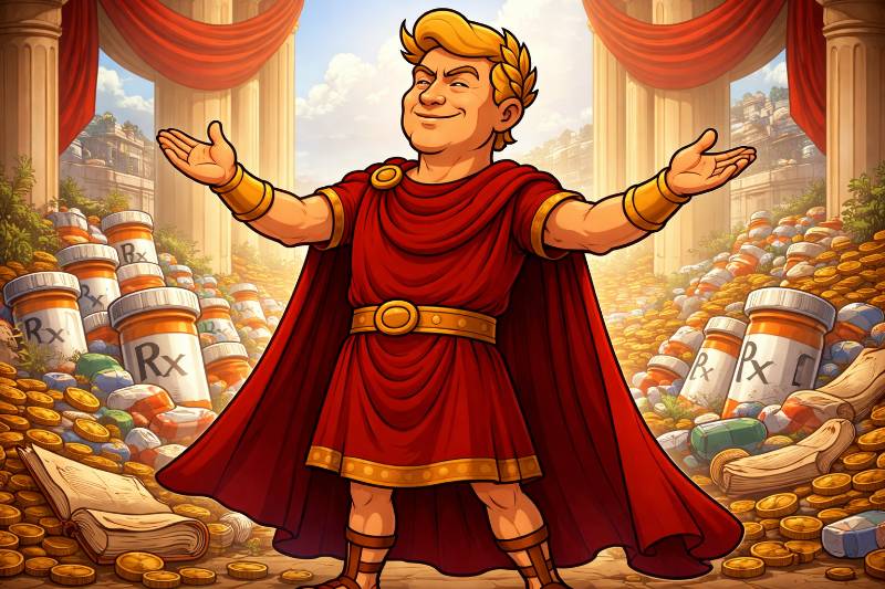 Trumpius Caesarus Declares the Great Pharma Tariff Empire: 100% Duty, 0% Modesty