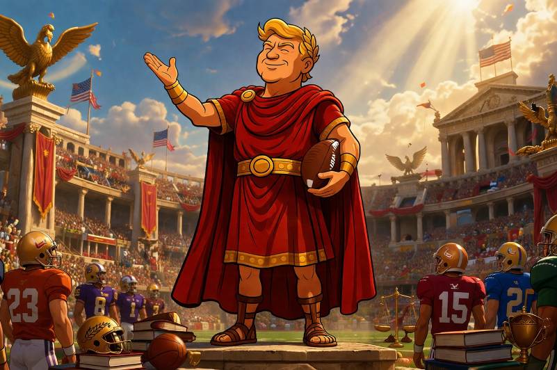 Trumpius Caesar and the Great College Sports Rescue Spectacle
